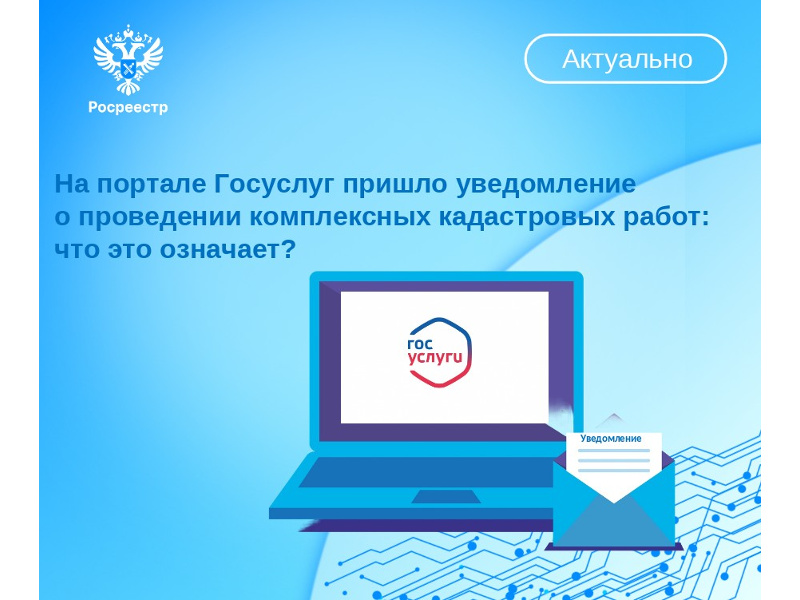 На портале Госуслуг пришло уведомление о проведении комплексных кадастровых работ: что это означает?.