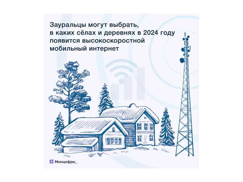 Жители Курганской области могут выбрать, в каких деревнях и селах высокоскоростной интернет появится в 2024 году.