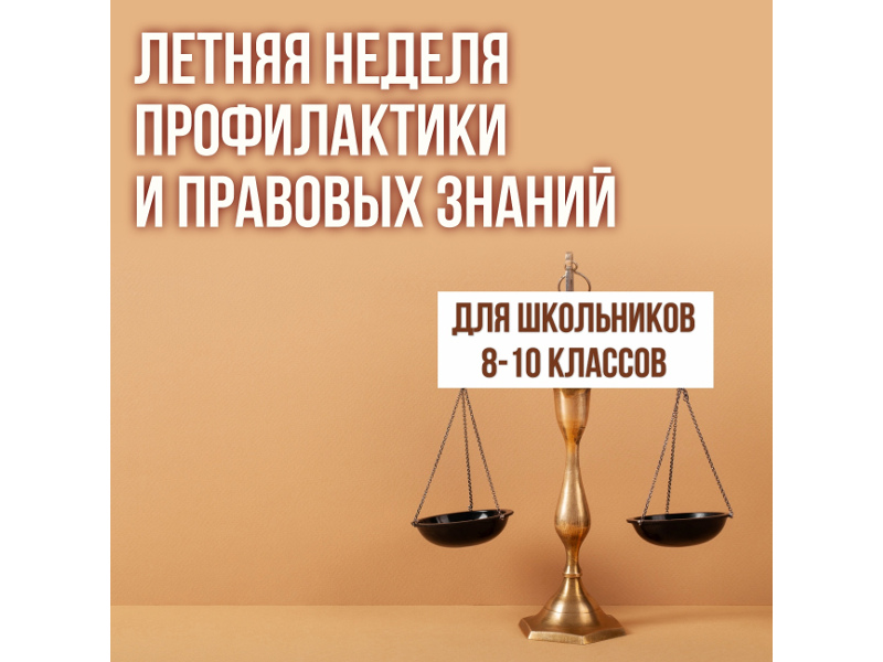 По поручению губернатора Вадима Шумкова в регионе проходит «Летняя неделя профилактики и правовых знаний».
