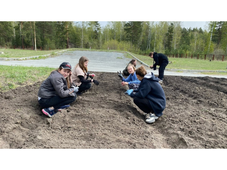 На пришкольной территории Бариновской школы кипит работа. На пришкольной территории Бариновской школы кипит работа.