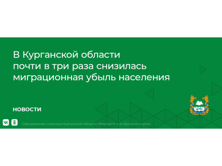 В Курганской области почти в три раза снизилась миграционная убыль населения.