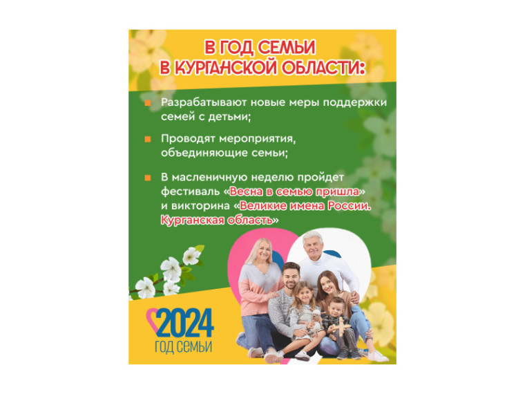 Поддержке семей в Курганской области – особое внимание. Поддержке семей в Курганской области – особое внимание.