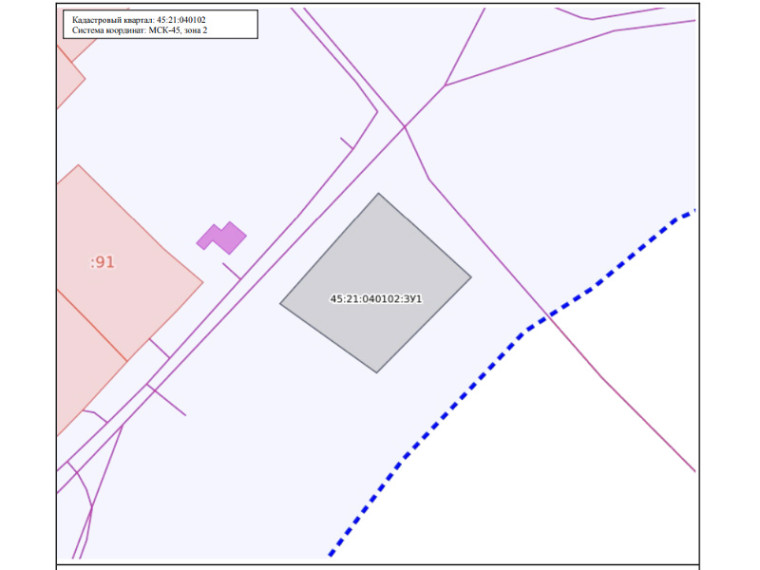 Извещение о возможном предоставлении земельного участка в собственность из земель государственной собственности с условным кадастровым номером 45:21:040102:ЗУ1, площадью 1518 кв. м.